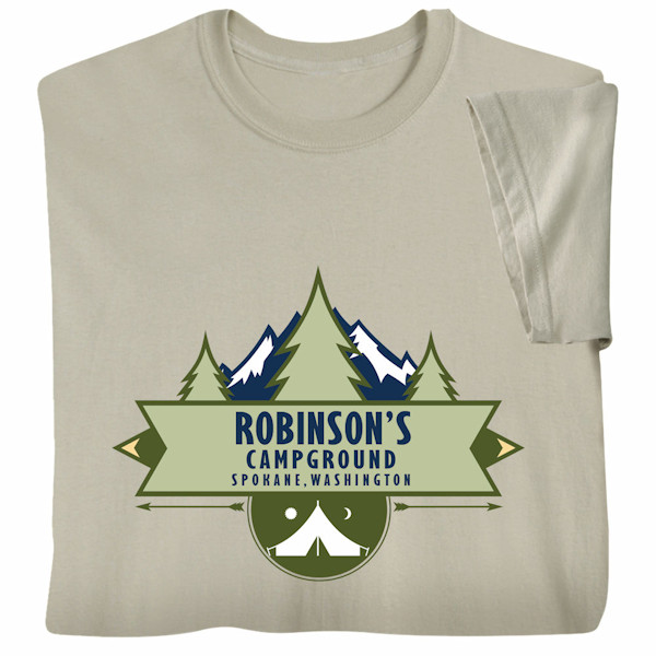 Product image for Personalized "Your Name" Camp Ground T-Shirt or Sweatshirt