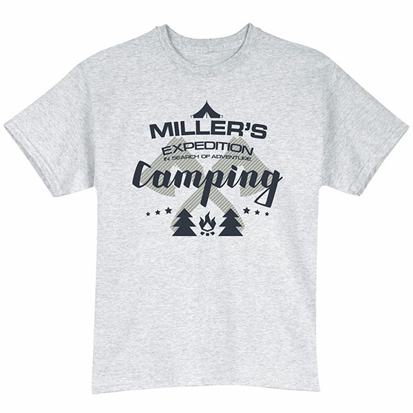 Product image for Personalized "Your Name" Expedition Camping T-Shirt or Sweatshirt