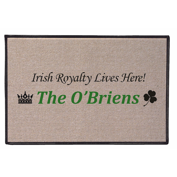 Product image for Personalized Royalty Lives Here Doormat - Irish