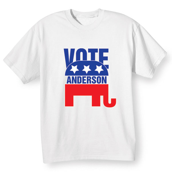 Product image for Personalized "Your Name" Election - Elephant T-Shirt or Sweatshirt