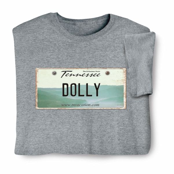 Product image for Personalized State License Plate T-Shirt or Sweatshirt - Tennessee