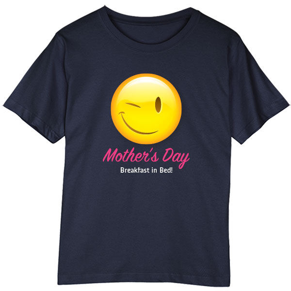 Product image for Personalized Winking Smiley Face Emoji Shirt