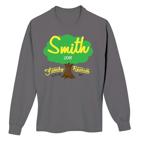 Product image for Personalized Your Name Family Reunion Oak Tree T-Shirt or Sweatshirt