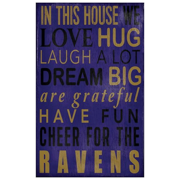 Product image for In This House NFL Wall Plaque-Baltimore Ravens