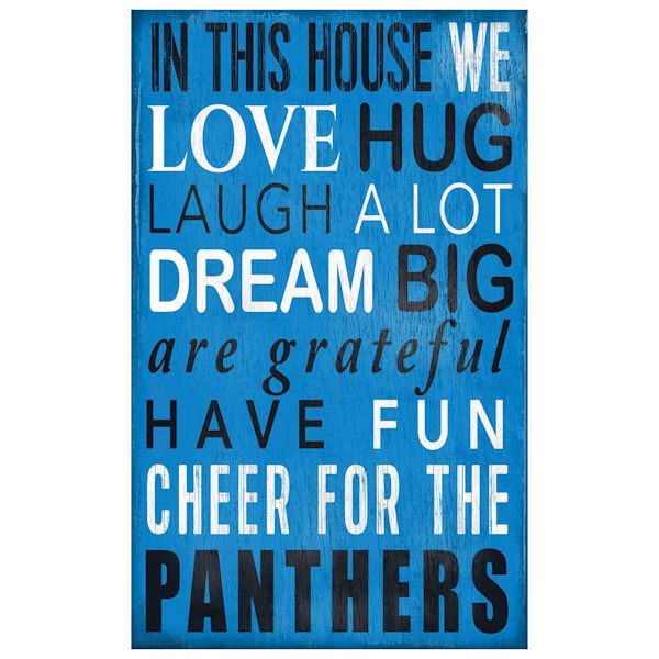 Product image for In This House NFL Wall Plaque-Carolina Panthers