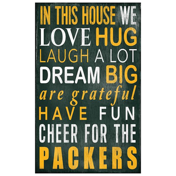 Product image for In This House NFL Wall Plaque-Green Bay Packers