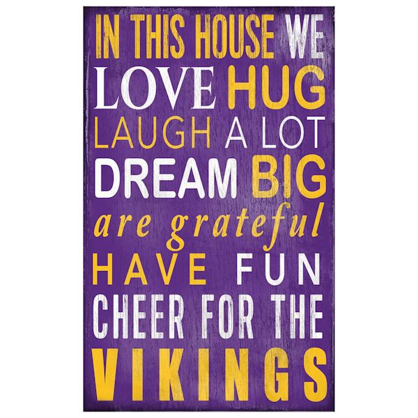 Product image for In This House NFL Wall Plaque-Minnesota Vikings