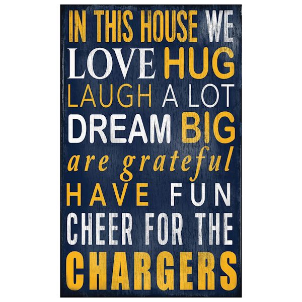 Product image for In This House NFL Wall Plaque-San Diego Chargers