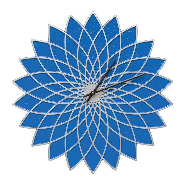 Product image for Indoor - Outdoor Metal Clocks - Blue Lotus