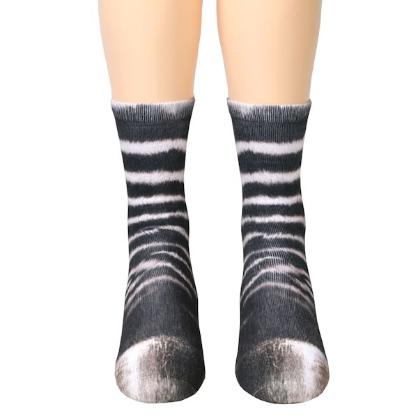 Holibanna 1 Pair 3D Animal Paw Crew Socks Unisex Cat Pattern Printed Socks Polyester Cotton Crew Socks Soft Non Slip Knee High Socks for Men Women Kids 40 CM