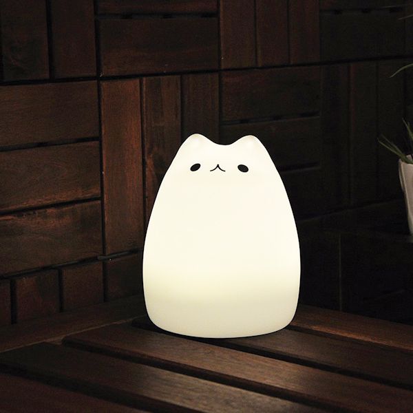 Product image for Color Changing LED Tap Cat Night Light - Tap On/Off