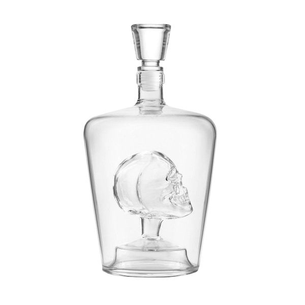 Product image for Blown Glass Brain Freeze Glass Human Skull Decanter