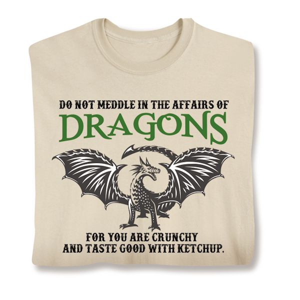 Dark Wyng Do Not Meddle In The Affairs Of Erth Dragons T-Shirt Black S-5XL 