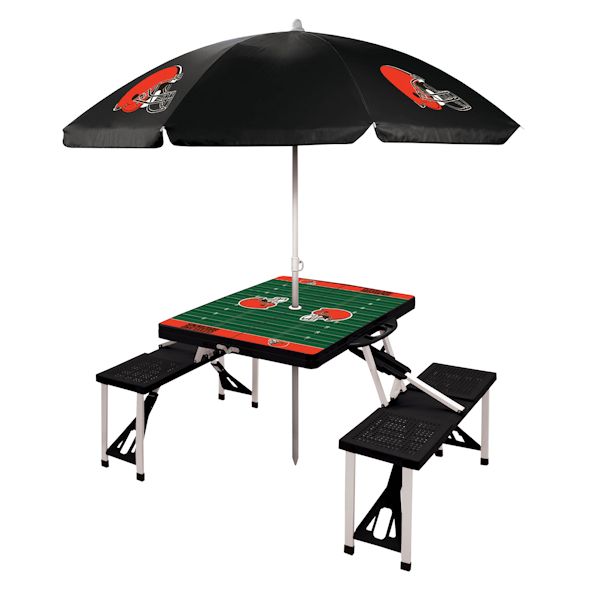 Product image for NFL Picnic Table With Umbrella-Cleveland Browns
