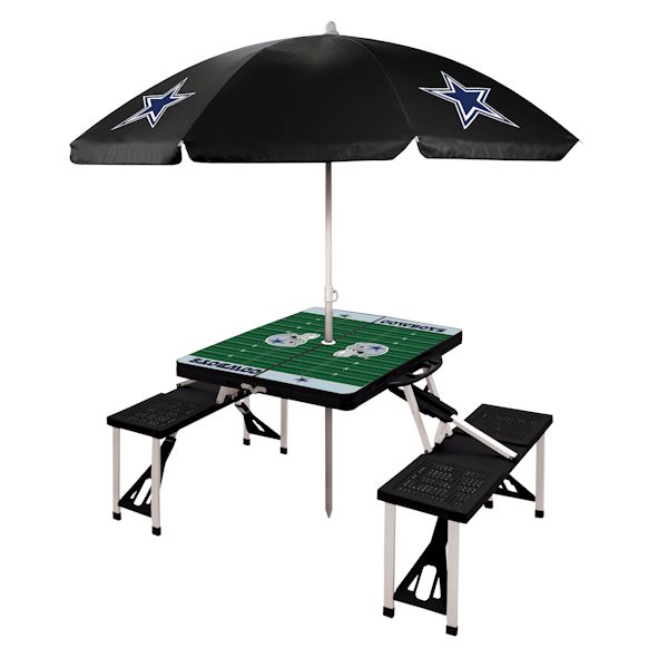 Product image for NFL Picnic Table With Umbrella-Dallas Cowboys