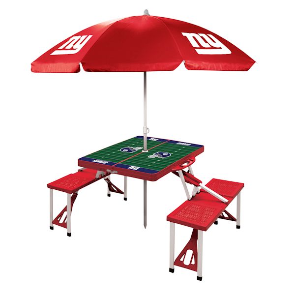 Product image for NFL Picnic Table With Umbrella-New York Giants