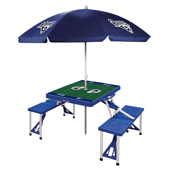Product image for NFL Picnic Table With Umbrella-LA Rams