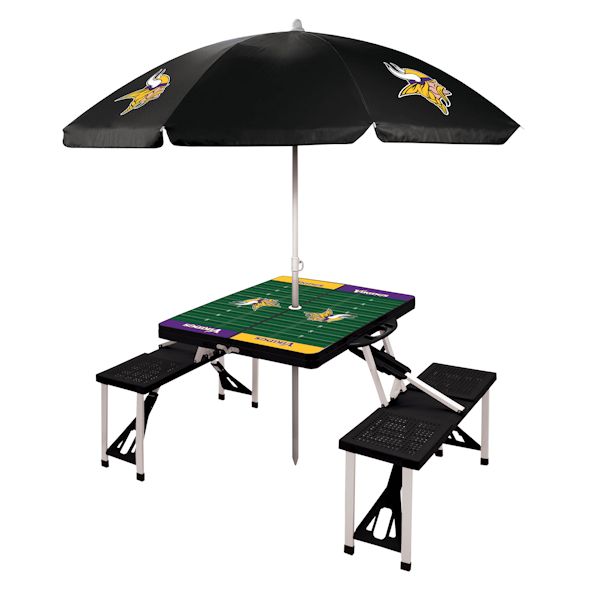 Product image for NFL Picnic Table With Umbrella-Minnesota Vikings