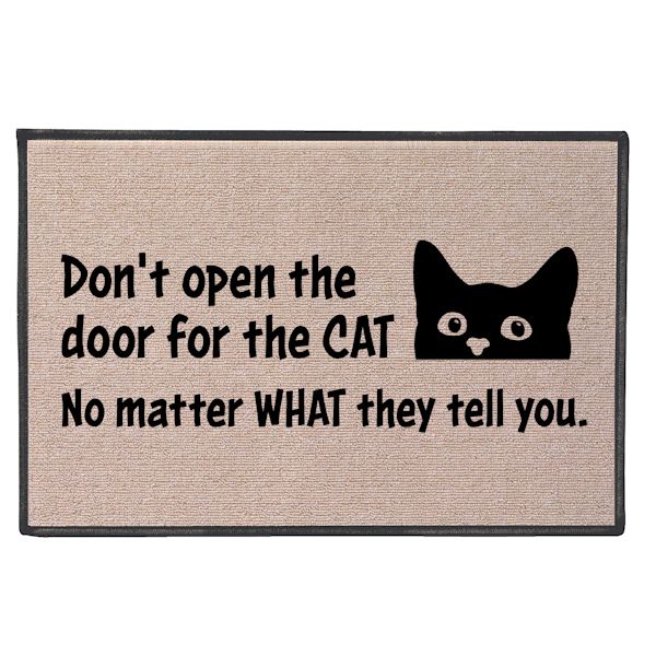 Product image for Don't Open The Door Cat Doormat