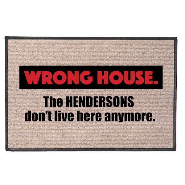Product image for Personalized Wrong House Doormat