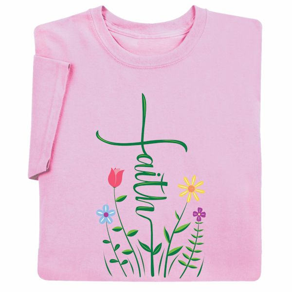 Product image for Wear Your Faith Flower T-Shirt or Sweatshirt