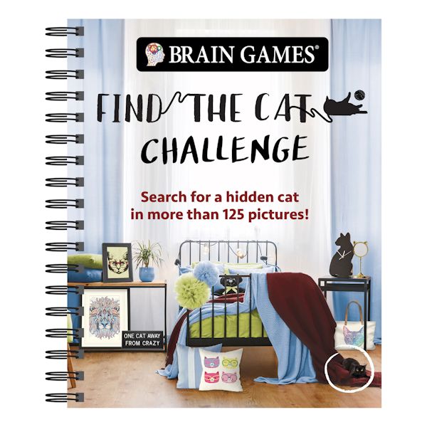 Product image for Find The Cat Challenge Brain Games Picture Book