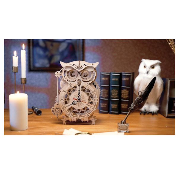 Product image for Wooden Owl Standing Clock Kit