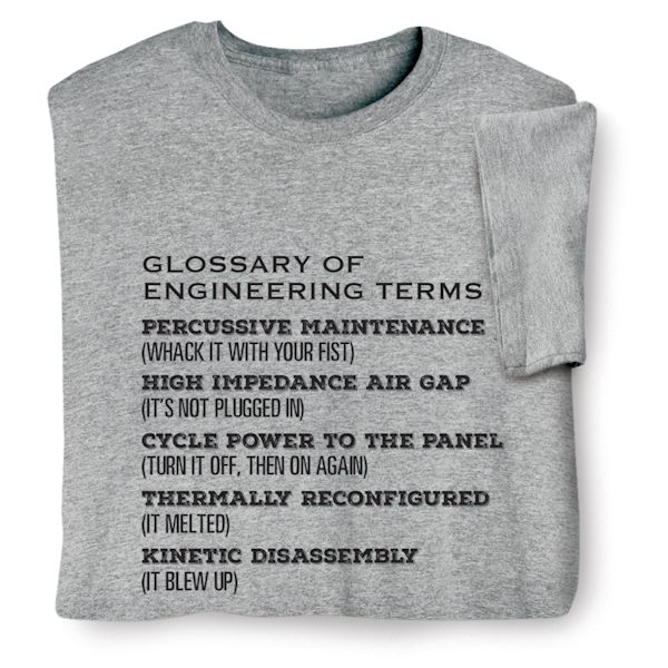 Product image for Glossary Of Engineering Terms T-Shirt or Sweatshirt