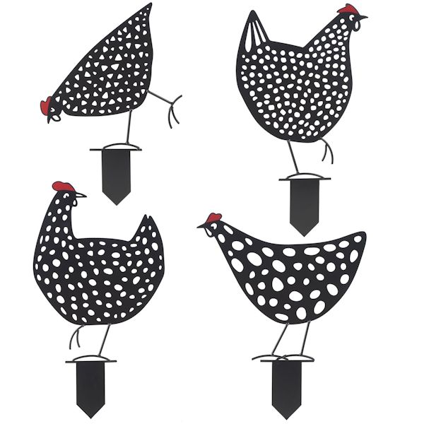 Product image for Chicken Yard Stakes Set Of 4