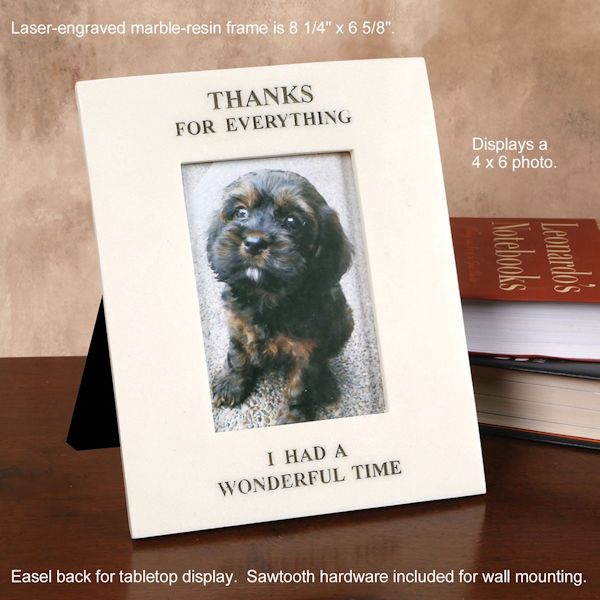 Product image for 'Thanks For Everything” Pet Memorial Frame