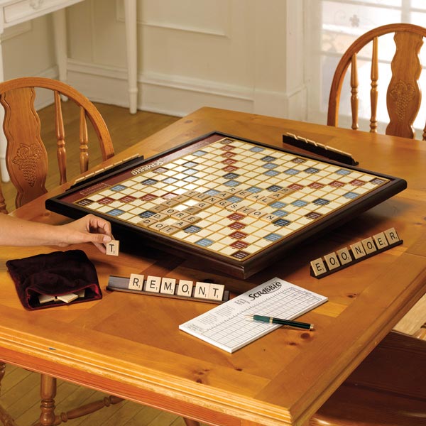 Product image for Giant Scrabble Deluxe with Rotating Board and Raised Grid