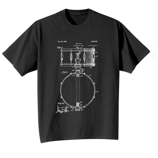 Product image for Vintage Patent Drawing Shirts - Drum