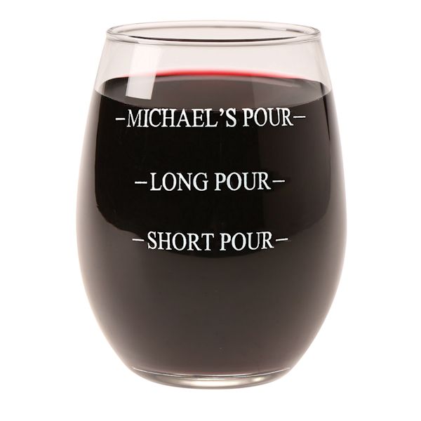 Product image for Personalized Pour Stemless Wine Glasses