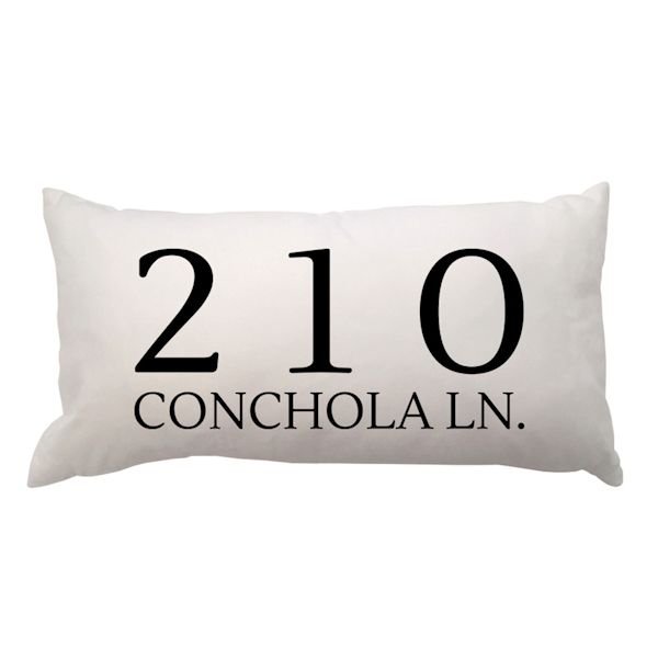 Product image for Personalized Address Lumbar Pillow