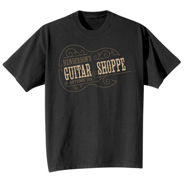 Product image for Personalized "Your Name" Vintage Guitar Shoppe T-Shirt or Sweatshirt
