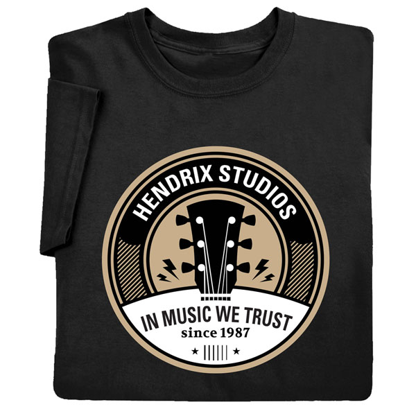 Product image for Personalized "Your Name" In Music We Trust T-Shirt or Sweatshirt