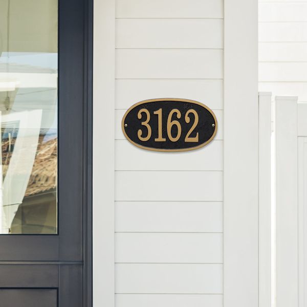 Product image for Personalized Oval House Number Plaque