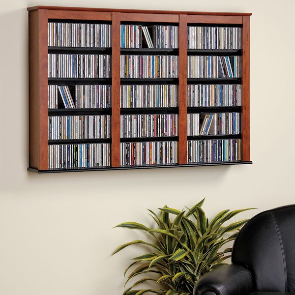 Product image for Triple Wall Mounted Storage - Cherry and Black
