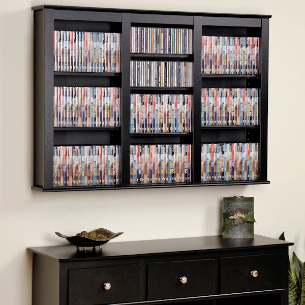 Product image for Triple Wall Mounted Storage - Black