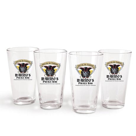 Personalized Pirate Glasses Set Of 4