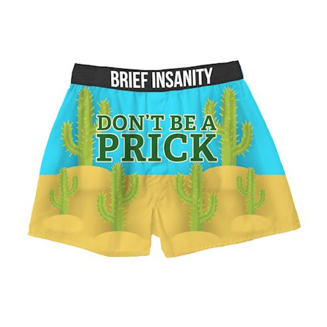 Comical Boxers - Don't Be A Prick - Cactus