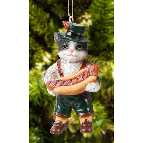 International Cat Ornaments - German
