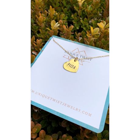 Chips & Salsa Hand-Stamped Necklace