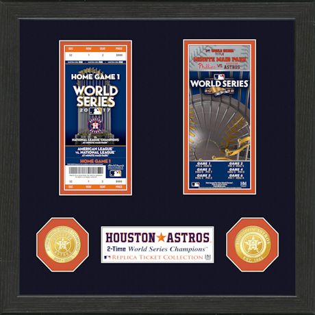Framed MLB World Series Champions Tickets