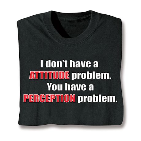 I Don't Have A Attitude Problem. You Have A Perception Problem. Shirts