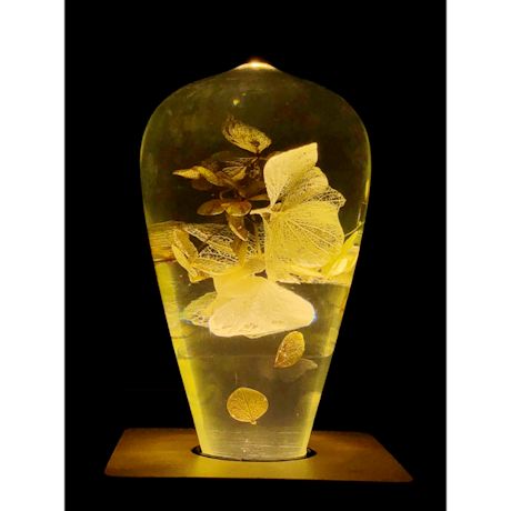 White Hydrangea Art Lamp