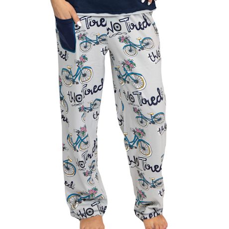 Women's Funny Pj Pants - Two Tired