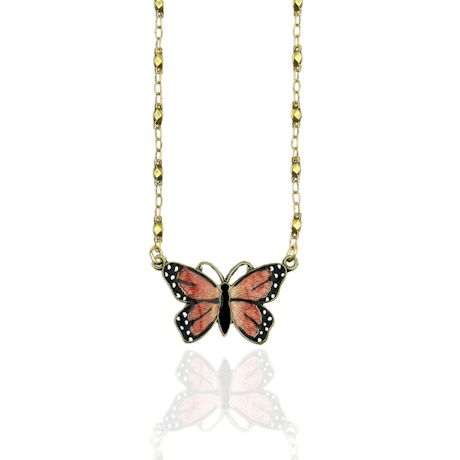 Ann Koplik Monarch Butterfly Necklace