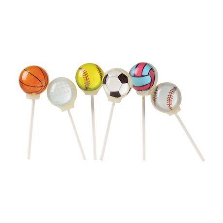 2D Sports Set Of 6 Lollipops
