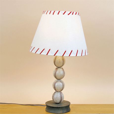 Stacked-Baseball Table Lamp